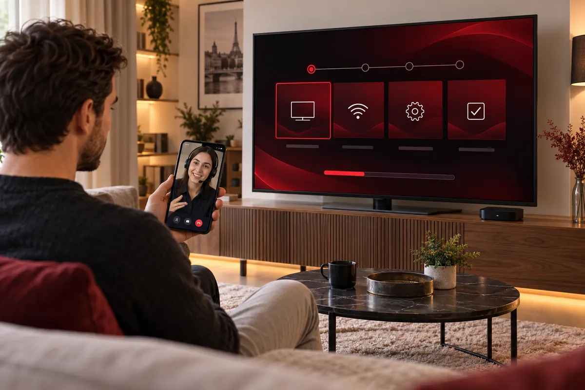Installation accompagnée d’IBO Player Pro France sur une Smart TV